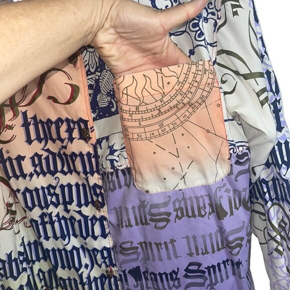 Absolutely No Jeans Vintage Womens Shirt Size Large Multicolor Long Sleeve - Picture 8 of 8